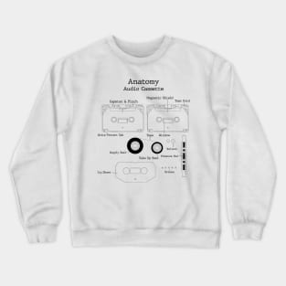Anatomy of Audio Cassette Tape Crewneck Sweatshirt